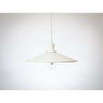 Riolight vintage,retro oda,mutfak,otel,cafeler için beyaz 1xe27 metal sarkıt avize çap:38cm