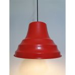 Riolight vintage,retro otel,mutfak,oda,cafeler için kırmızı 1xe27 tekli metal sarkıt avize çap:27cm