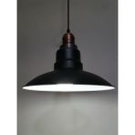 Riolight vintage,retro otel,mutfak,oda,cafeler için siyah 1xe27 metal sarkıt avize çap:30cm