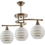 Riolight vintage,retro,rustik matt altın 3XE27 metal sarkıt avize - Beyaz - 3'lü