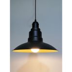 Riolight vintage,rustik mutfak,oda,otel,cafeler için siyah 1xe27 metal sarkıt avize 30cm
