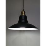 Riolight vintage,rustik otel,cafe,mutfak,odalar için 1xe27 siyah metal sarkıt avize çap:30cm