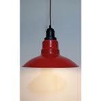Riolight vintage,rustik,modern mutfak,oda,oteller için kırmızı 1xe27 metal sarkıt avize çap:30cm