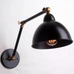 RİOLİGHT VİNTAGE,RUSTİK,RETRO HAREKETKİ BAŞLIK SİYAH METAL AKROBAT DUVAR APLİK