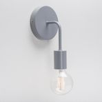 Riolight Vintage,rustik,retro,modern Gri 1xe27 Duylu Metal Duvar Aplik