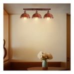 Riolihgt Retro,modern,vintage Fırçalı Bakır Patine 3XE27 Metal Sıralı Avize Taban UZUNLUK:60CM