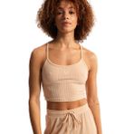 Rise&Vibe Rib Kadın Pembe Günlük Stil T-shirt ERJKT04116-TGE0