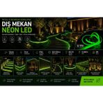 RISHANG Yeşil Neon LED - METREDE 17 Watt - 12 VOLT - Dış Mekan Uyumlu, Hortum Şerit LED - 3 Yıl Garanti - 5 m