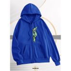 Risil-Nu Company Yeni Sezon Tam Fermuarlı Pamuklu Içi Şardonlu "baby Yoda" Baskılı Kapüşonlu Cepli Sweat Ceket - Saks