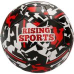 Rising Sports Desenli Futbol Topu No:5 - Siyah-Kırmızı - Siyah - Kırmızı