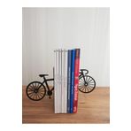 risingmaber Dekoratif Bisiklet Desenli Metal Kitap Tutucu Ve Metal Kitap Desteği 2'li Paket Mk13s