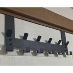 Risingmaber Metal Amerikan Kapı Arkası Vidalı Askılık Organizer Askılık ve Banyo Kapı Arkası Vidalı Askılık - Mat Siyah