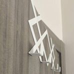 RİSİNGMABER Metal Beyaz Desenli Amerikan Kapı Arkası Askılık Organizer Askılık ve Desenli Banyo Kapı Arkası Askılık