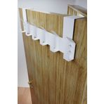 risingmaber RİSİNGMABER Metal Amerikan Kapı Arkası Beyaz Vidalı Askılık Organizer Askılık ve Banyo Kapı Arkası V
