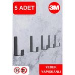 Risingmaber Yapışkanlı Askılık Kapı Arkası Bornoz Askılığı Yapışkanlı Mutfak Banyo Askılığı Havlu Askısı Elbise Askılığı 5’li set 3M Yapışkanlı Tasarım MT78S