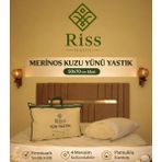 Riss Tekstil %100 Doğal Kuzu Yünü Yastık (50X70CM/1000GR) - 50 × 70 cm - Beyaz