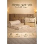 Riss Tekstil %100 Doğal Tek Kişilik Kuzu Yünü Yorgan (155X215CM/3000GR) - 155 x 215 cm - 010 - Beyaz