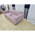 Rişte Home Kaliteli Yarı Kaplama 3lu 1 Adet Ağaç Desen Koltuk, Kanepe,çekyatÖrtüsü,likrali,lastikli, - Pudra - 180 x 220 cm