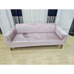 Rişte Home Kaliteli Yarı Kaplama 3lu 1 Adet Kadife Koltuk, Kanepe,çekyat Örtüsü,likrali,lastikli, - Pudra - 180 x 220 cm