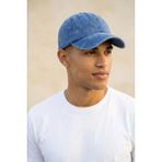 Ritagarcia Erkek Unisex Eskitme Kanvas Beyzbol Şapkası - Ayarlanabilir Pamuklu Vintage Cap - Standart - Mavi