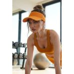 Ritagarcia Kadın Triko Esnek Vizör Şapka - Tenis, Koşu ve Spor Güneşliği - Standart - Hardal