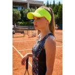 Ritagarcia Kadın Triko Esnek Vizör Şapka - Tenis, Koşu ve Spor Güneşliği - Standart - Neon Sarı