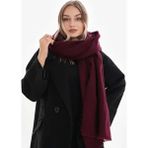 Ritagarcia Kadın Yumuşak Dokulu Düz Atkı - Standart - Bordo