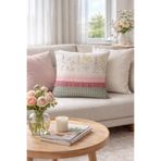 RİTMOHOME Botanik, Yaz, Bahar, Çiçek, Bitki, Püsküllü, Modern, Country, Bohem 50x50 Dekoratif Kırlent Kılıfı