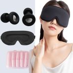 RitMoment Gürültü Azaltma için M7 Kulak Tıkaçları 2 Çift+Uyku Maskesi Işık Engelleme + Köpük Kulak Tıkaçları - Sessiz Uyku, Horlama, Odak, Gürültü Hassasiyeti, Konser, DJ'ler için Süper Yumuşak Rahat