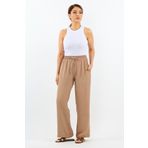 Ritnice 1310 Relaxed Bej Bel Lastikli Düz Kesim Cepli Ayrobin Kadın Pantolon
