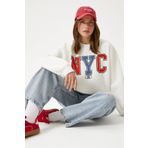Ritnice Kadın Cool Ekru Turuncu Şardonlu Sweatshirt