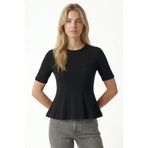 Ritnice Kadın Ella Siyah Peplum Bluz