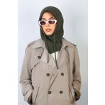 Ritnice Kadın Ipli Haki Balaclava Triko Bere / Başlık