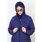 Ritnice Kadın Ipli Lacivert Balaclava Triko Bere / Başlık