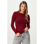 Ritnice Kadın Lux Touch Yumuşak Doku Bordo Bluz - S