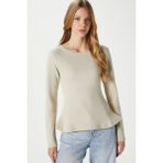 Ritnice Kadın Runa Premium Bej Peplum Bluz