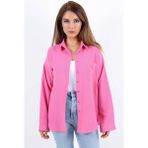 Ritnice Kadın Well Pembe Keten Gömlek