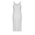 Ritnice Prive Premium %100 Pamuk Comfort Beyaz Midi Iç Elbise Astar