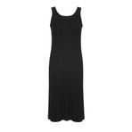 Ritnice Prive Premium %100 Pamuk Comfort Siyah Midi Iç Elbise Astar