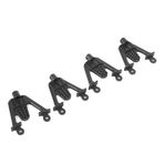 RiToEasysports Metal Ayarlanabilir Şok Damperi Kuleleri Montaj Çok Delikli Aksesuar Fit Otomotiv Tabanca Rafları SCX10 1/10 RC Araba Tabanca Rafları (BLACK)