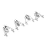 RiToEasysports Metal Ayarlanabilir Şok Damperi Kuleleri Montaj Çok Delikli Aksesuar Fit Otomotiv Tabanca Rafları SCX10 1/10 RC Araba Tabanca Rafları (SILVER)