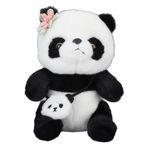 RiToEasysports Panda Peluş Oyuncak, 9.8in Yumuşak Rahat Yıkanabilir Yastık Simülasyon Sevimli Panda Peluş Dolması Bebek Oyuncak Odası Yatak Dekorasyonu Için Çiçekli