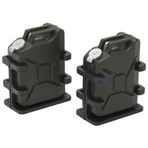 RiToEasysports RC Simüle Yakıt Tankı, 1 Çift Plastik RC Araba Simüle Yakıt Montajı Mini Küçük Yağ Kovası 1/8 1/10 RC Paletli Araba Dekorasyon Aksesuarı(Koyu yeşil)