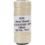 Ritzz Mumlu Ip 1 mm 100MT Krem