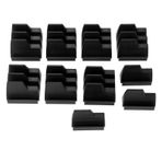 Riuulity 10 PCS Küçük Anahtar Organizatör Rafı 6 Mm'den 38 Mm'ye Uyar, Modüler ABS Malzeme, Siyah, Profesyonel Anahtar Depolama Için (BLACK)