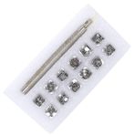 Riuulity 12 Adet Deri Zanaat Damgalama Punch Aracı Seti DIY Sebze Deri Stamper Için Saplı, Ceketler, Çantalar, Ayakkabılar, Kemerler Için Uygun (Zodyak Serisi Baskı)