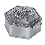 Riuulity Allo Malzemeli Vintage Nefis Gül 3D Kabartma Mini Mücevher Kutusu, Çizilmeye Dayanıklı, Küpeler, Yüzükler Ve Küçük Takılar Için Yaygın Olarak Kullanılır (altıgen)