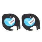 Riuulity LM210D/ LP420/ LM500TS Etiketleme Makinesi Bandı, 6mm X 13ft Siyah Beyaz Suya Dayanıklı Yüksek Sıcaklık, Yağ, Aşınma, Test Tüpü, Mutfak Gereçleri, Site, Anahtar, Kablo, Kitap