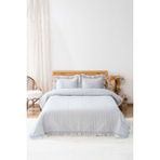 Riva İstanbul Hola Gri Çift Kişilik Yatak Örtüsü Takımı 3 Parça Uyku & Çeyiz Seti - 240 x 260 cm