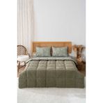 Riva İstanbul Yeşil Papatya Çift Kişilik Tresa Uyku Seti Welsoft Kumaş Desenli 200 x 215 cm Konforlu Yorgan - Çağla Yeşili